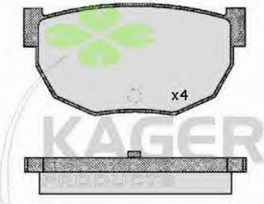 Kager 35-0270 - Тормозные колодки, дисковые, комплект autodnr.net