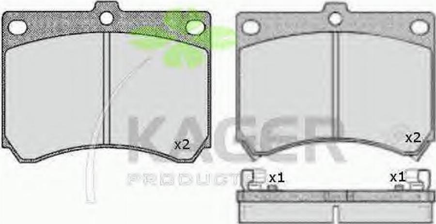 Kager 35-0295 - Тормозные колодки, дисковые, комплект avtokuzovplus.com.ua