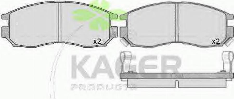 Kager 35-0308 - Тормозные колодки, дисковые, комплект autodnr.net