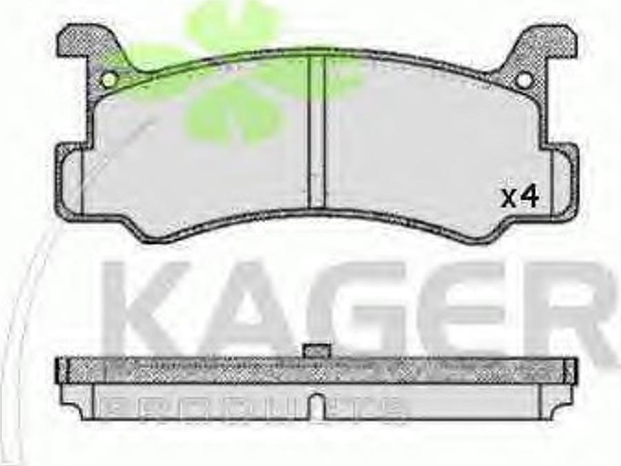 Kager 35-0320 - Тормозные колодки, дисковые, комплект avtokuzovplus.com.ua