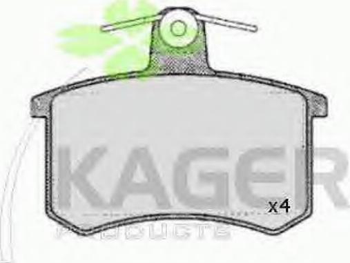 Kager 35-0413 - Тормозные колодки, дисковые, комплект avtokuzovplus.com.ua