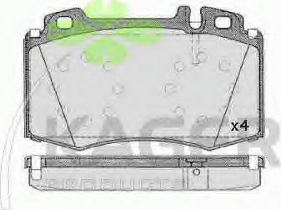 Kager 35-0527 - Тормозные колодки, дисковые, комплект autodnr.net