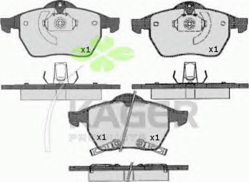 Kager 350529 - Гальмівні колодки, дискові гальма autocars.com.ua