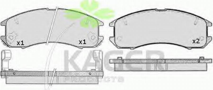 Kager 35-0538 - Гальмівні колодки, дискові гальма autocars.com.ua