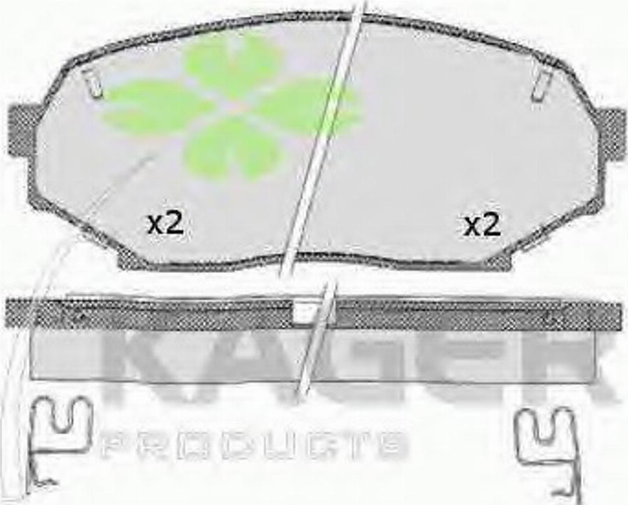 Kager 35-0544 - Тормозные колодки, дисковые, комплект avtokuzovplus.com.ua