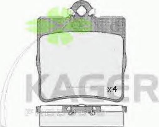 Kager 35-0576 - Гальмівні колодки, дискові гальма autocars.com.ua