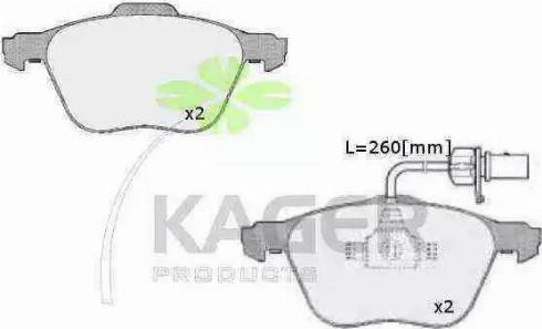 Kager 35-0600 - Термовыключатель, вентилятор радиатора / кондиционера avtokuzovplus.com.ua