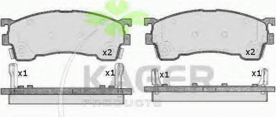 Kager 35-0623 - Гальмівні колодки, дискові гальма autocars.com.ua