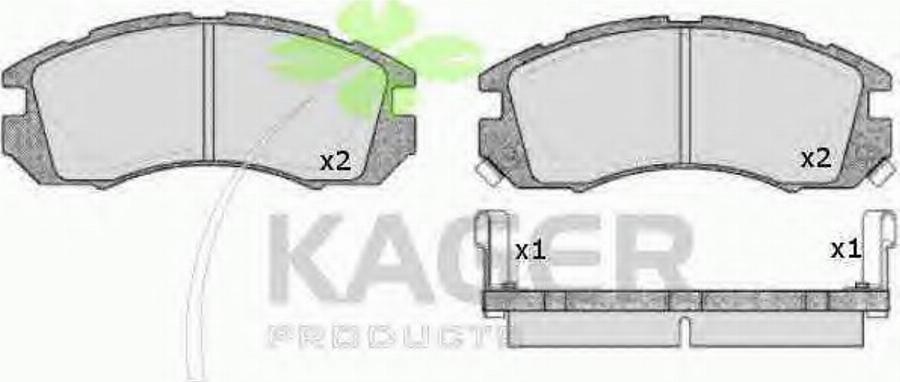 Kager 35-0651 - Тормозные колодки, дисковые, комплект avtokuzovplus.com.ua