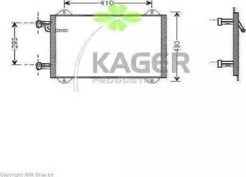 Kager 94-5012 - Конденсатор, кондиціонер autocars.com.ua