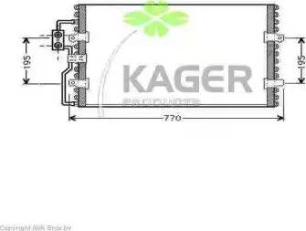 Kager 94-5062 - Конденсатор, кондиціонер autocars.com.ua