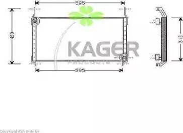 Kager 94-5131 - Конденсатор, кондиціонер autocars.com.ua