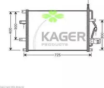 Kager 945384 - Конденсатор кондиционера autodnr.net