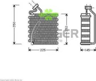 Kager 945669 - Испаритель, кондиционер avtokuzovplus.com.ua