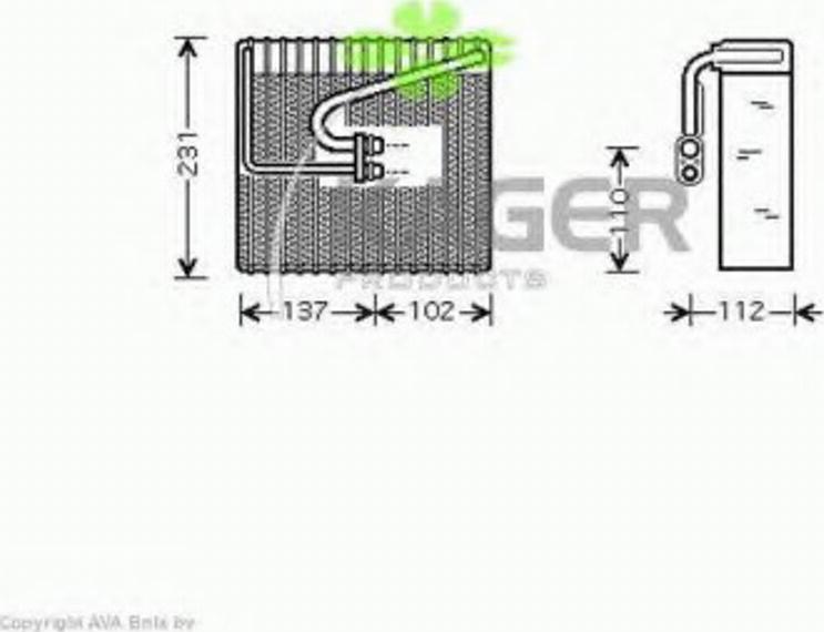 Kager 945698 - Випарник, кондиціонер autocars.com.ua