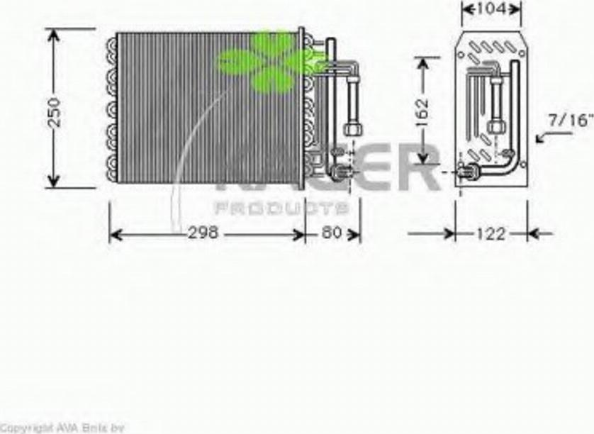 Kager 945735 - Испаритель, кондиционер avtokuzovplus.com.ua