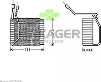 Kager 945743 - Испаритель, кондиционер avtokuzovplus.com.ua