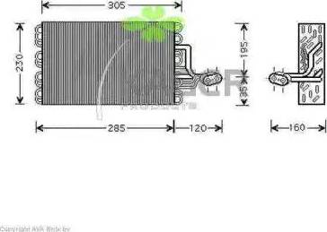 Kager 945745 - Испаритель, кондиционер avtokuzovplus.com.ua