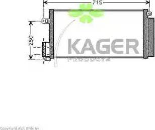 Kager 946006 - Конденсатор, кондиціонер autocars.com.ua