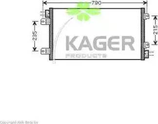 Kager 946100 - Конденсатор, кондиціонер autocars.com.ua