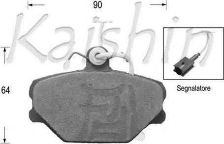 Kaishin D10048 - Тормозные колодки, дисковые, комплект autodnr.net