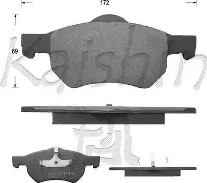 Kaishin D10056 - Гальмівні колодки, дискові гальма autocars.com.ua