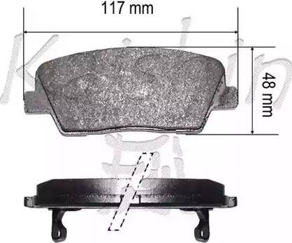 Kaishin D10184 - Тормозные колодки, дисковые, комплект autodnr.net