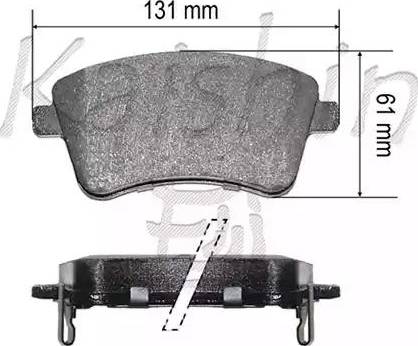 Kaishin D10186 - Тормозные колодки, дисковые, комплект autodnr.net