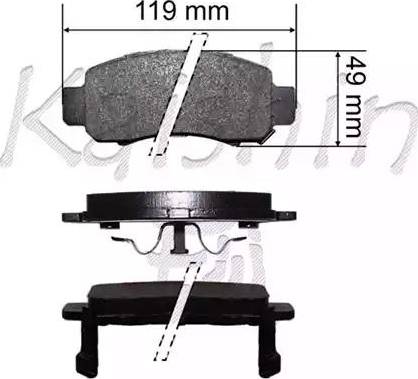 Kaishin D10199 - Тормозные колодки, дисковые, комплект autodnr.net