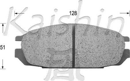 Kaishin D1095 - Тормозные колодки, дисковые, комплект autodnr.net