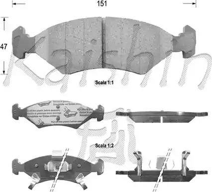 Kaishin D11051 - Гальмівні колодки, дискові гальма autocars.com.ua