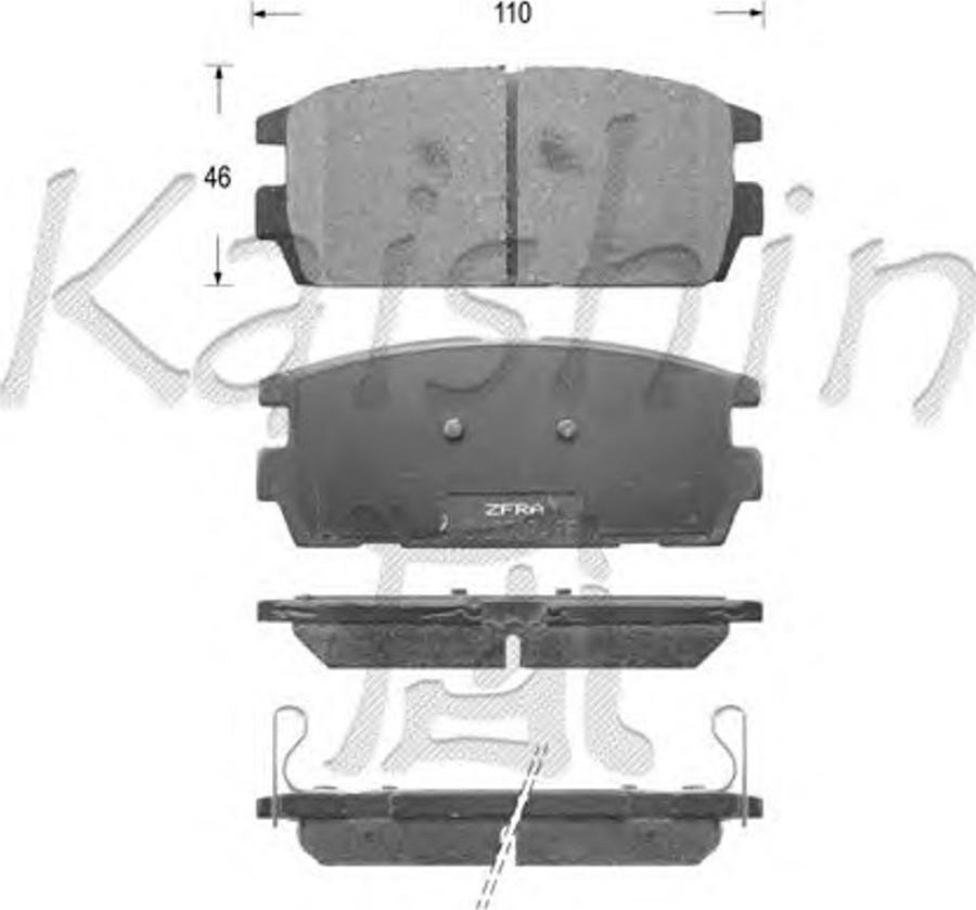 Kaishin D11139 - Гальмівні колодки, дискові гальма autocars.com.ua