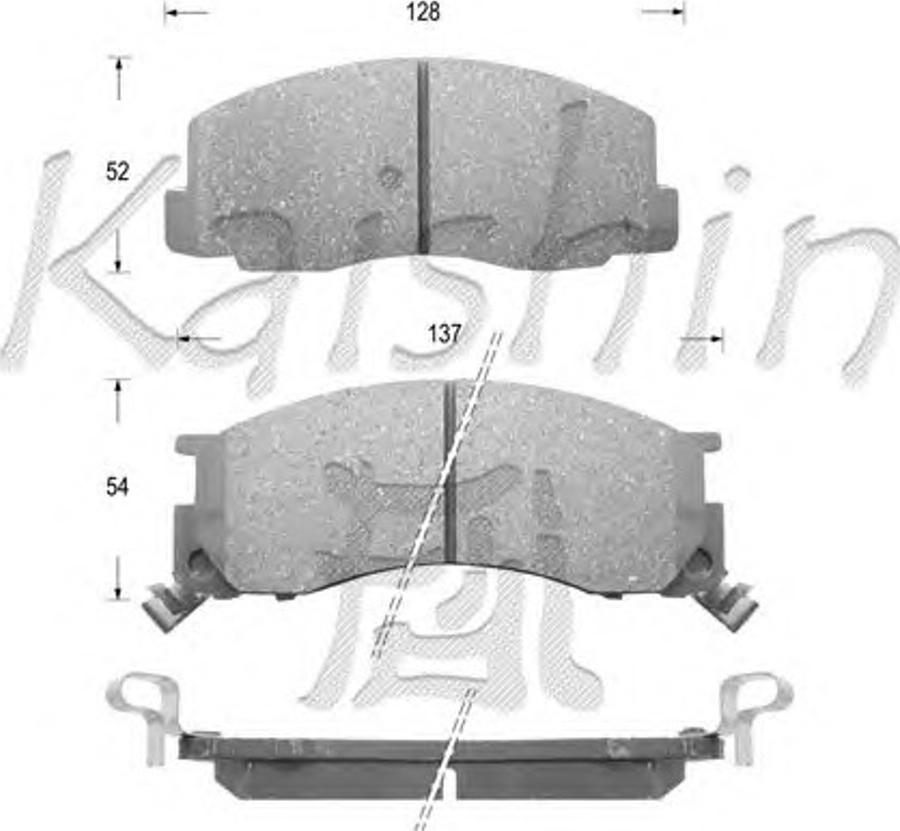 Kaishin D2106 - Тормозные колодки, дисковые, комплект autodnr.net