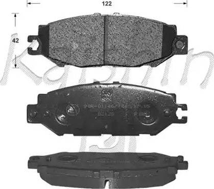 Kaishin D2123 - Тормозные колодки, дисковые, комплект autodnr.net