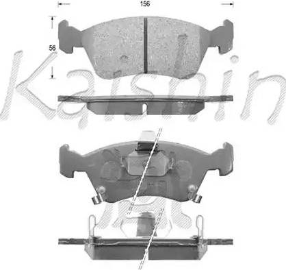 Kaishin D2170 - Гальмівні колодки, дискові гальма autocars.com.ua