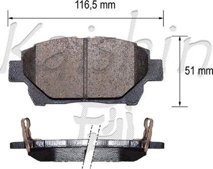 Kaishin D2283 - Тормозные колодки, дисковые, комплект autodnr.net