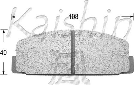 Kaishin D3027 - Тормозные колодки, дисковые, комплект autodnr.net