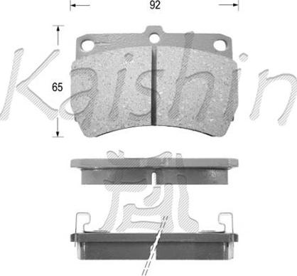 Kaishin D3062 - Тормозные колодки, дисковые, комплект autodnr.net