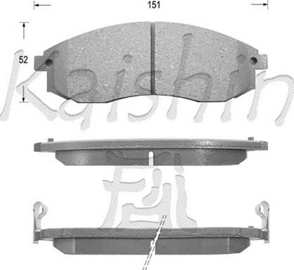 Kaishin D6110 - Тормозные колодки, дисковые, комплект autodnr.net