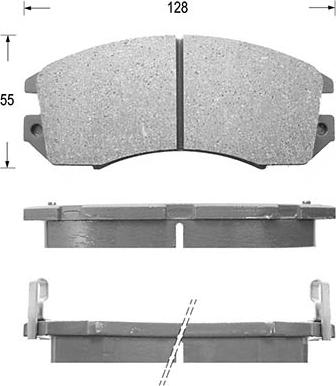 Kaishin D7014 - Тормозные колодки, дисковые, комплект autodnr.net