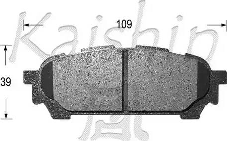 Kaishin D7059 - Тормозные колодки, дисковые, комплект autodnr.net