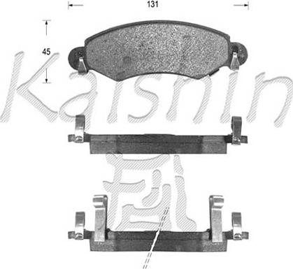 Kaishin D9051 - Гальмівні колодки, дискові гальма autocars.com.ua