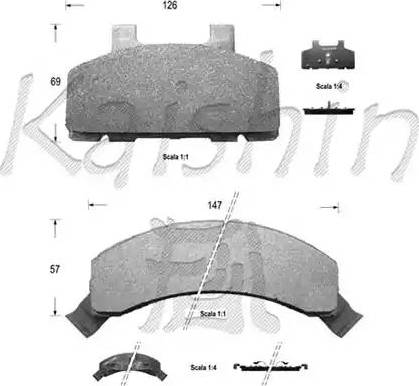 Kaishin D9984 - Гальмівні колодки, дискові гальма autocars.com.ua