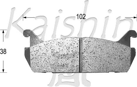 Kaishin FK0021 - Гальмівні колодки, дискові гальма autocars.com.ua