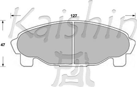 Kaishin FK0027 - Тормозные колодки, дисковые, комплект autodnr.net