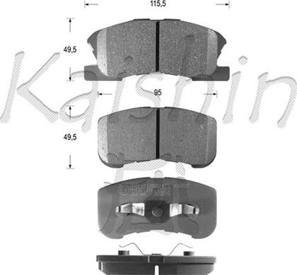 Kaishin FK0034 - Гальмівні колодки, дискові гальма autocars.com.ua