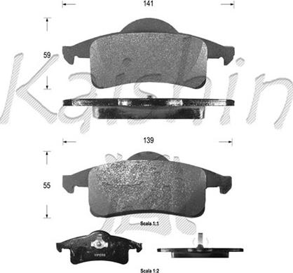 Kaishin FK10026 - Гальмівні колодки, дискові гальма autocars.com.ua