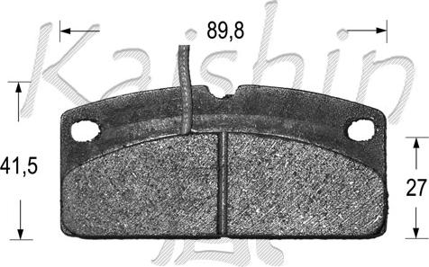 Kaishin FK10095 - Гальмівні колодки, дискові гальма autocars.com.ua