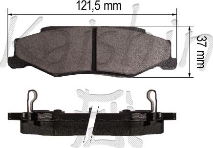 Kaishin FK10162 - Тормозные колодки, дисковые, комплект autodnr.net