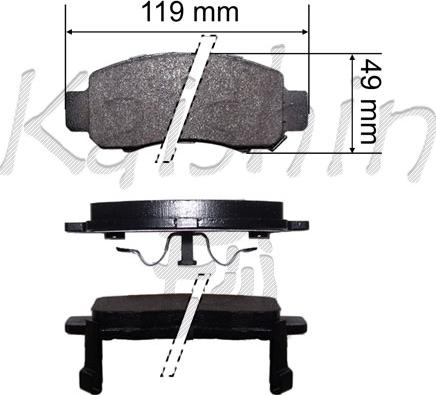 Kaishin FK10199 - Тормозные колодки, дисковые, комплект autodnr.net